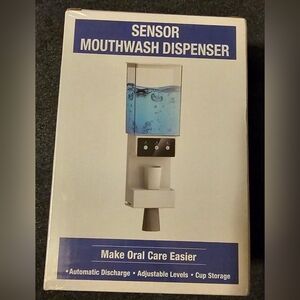 Sensor Mouthwash Dispenser with Wall Mount NIB